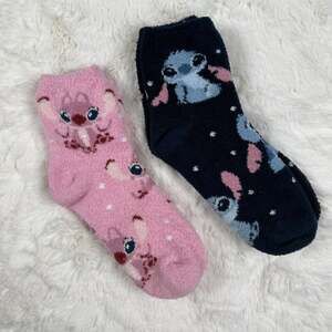 Disney Lilo & Stitch & Angel Cozy Fuzzy Socks
